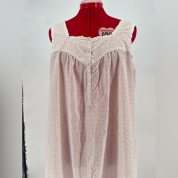 Cottagecore Dainty Rose Floral Babydoll Nightgown With Ruffle Hem - Picture 5 of 12